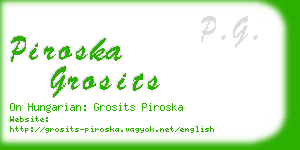 piroska grosits business card